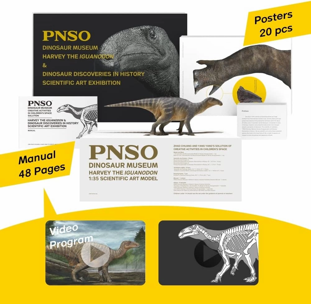 PNSO Dinosaur Museums Series (Harvey The Iguanodon 1:35 Scientific Art Model)