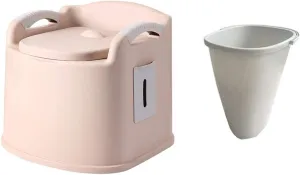 Portable Toilet Simple Mobile Toilet, Household Squatting Chair for Elderly and Pregnant Women, Portable Camping Toilet with Armrests (Color :, Size : Style 2) (Style 2)