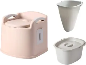 Portable Toilet Simple Mobile Toilet, Household Squatting Chair for Elderly and Pregnant Women, Portable Camping Toilet with Armrests (Color :, Size : Style 2) (Style 4)