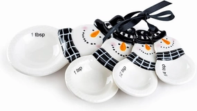 Potter's Studio Snowman 4-Piece Ceramic Measuring Spoon Set