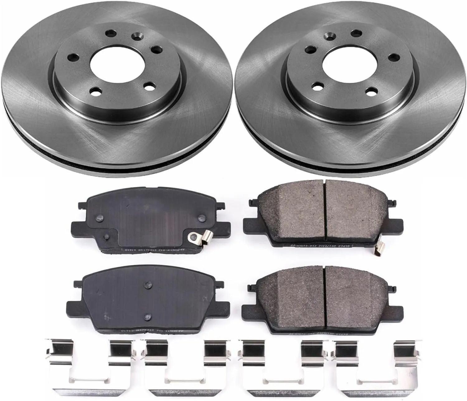 Power Stop KOE7400 Autospecialty Front Replacement Brake Kit-OE Brake Rotors & Ceramic Brake Pads For Buick LaCrosse, Buick Regal Sportback, Chevy Equinox, Chevy Malibu, GMC Terrain [Model Specific]