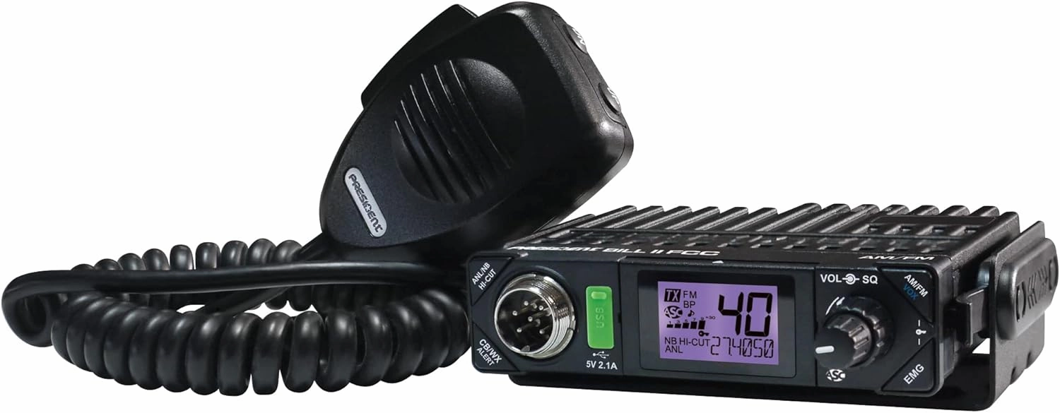 President Electronics Bill II FCC Ultra-Compact AM/FM CB Radio