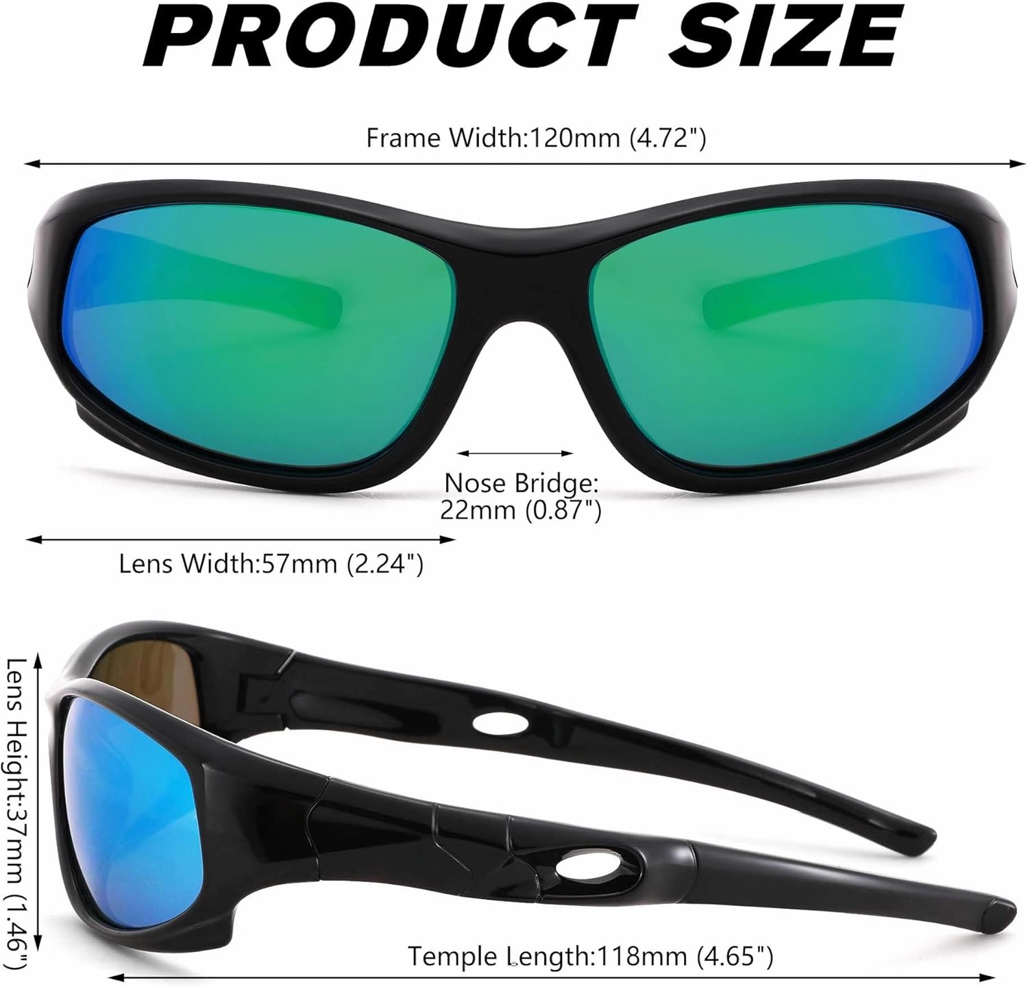Pro Acme Kids Sunglasses for Boys Girls, Polarized Sports Youth Sunglasses with Strap for Kids Ages 3-12