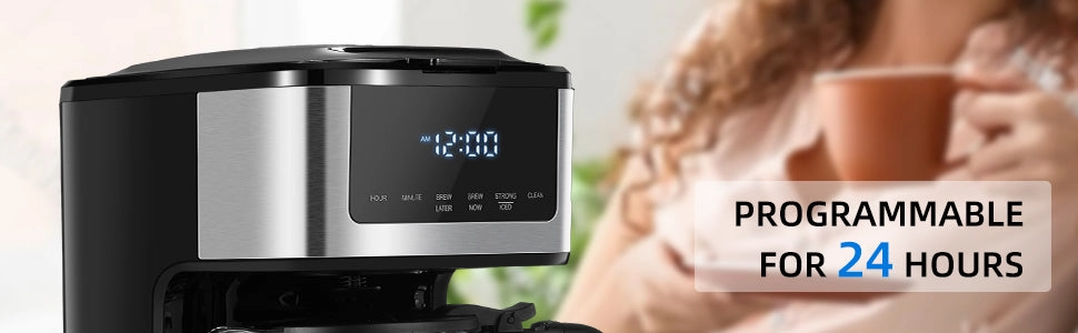 Programmable Drip Coffee Maker 12 Cup, Coffee Machine