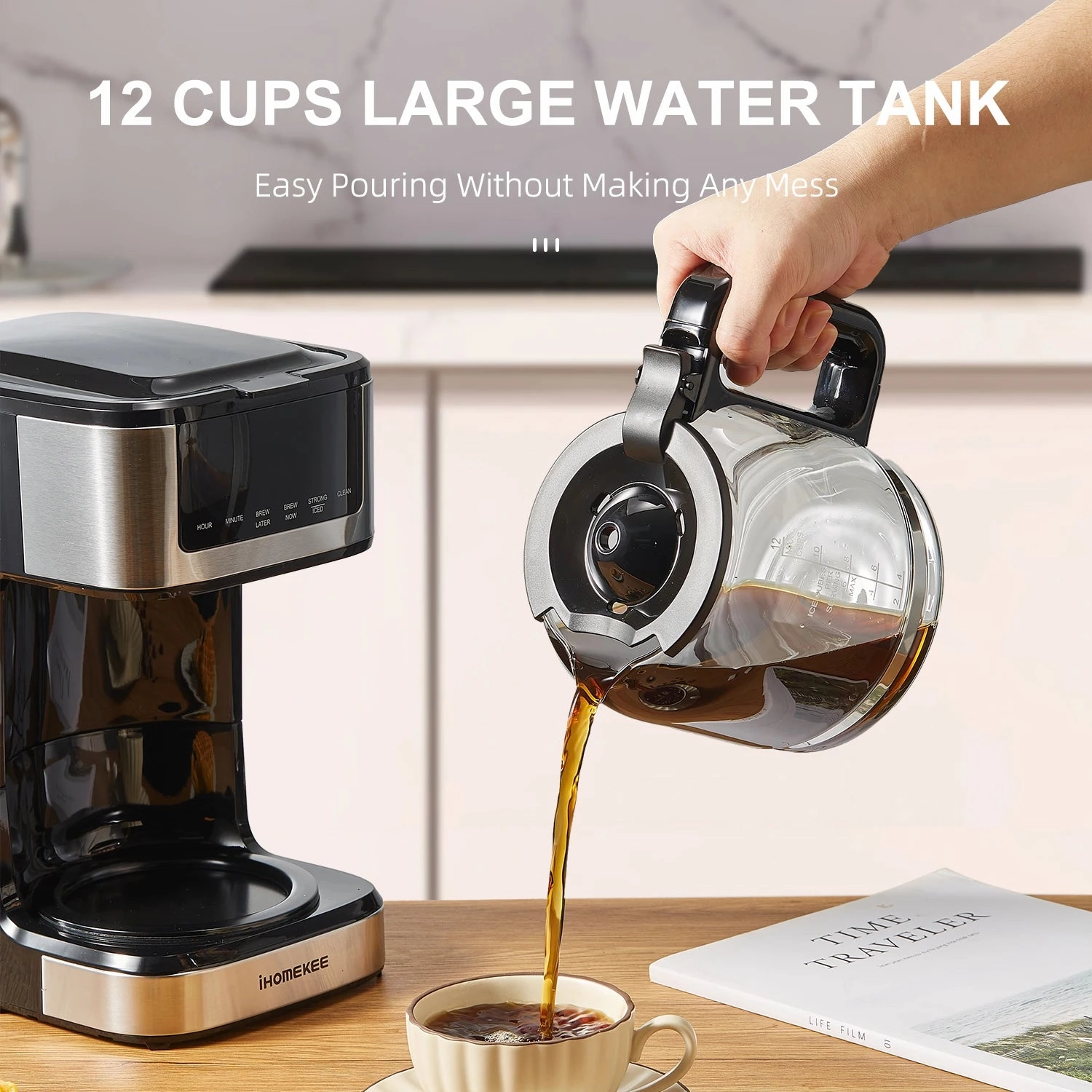 Programmable Drip Coffee Maker 12 Cup, Coffee Machine