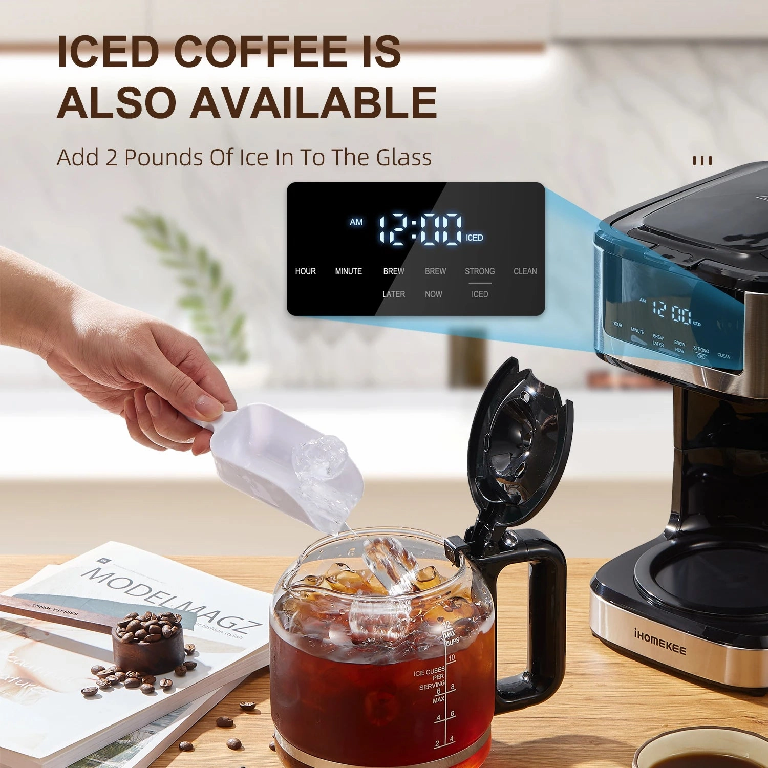 Programmable Drip Coffee Maker 12 Cup, Coffee Machine