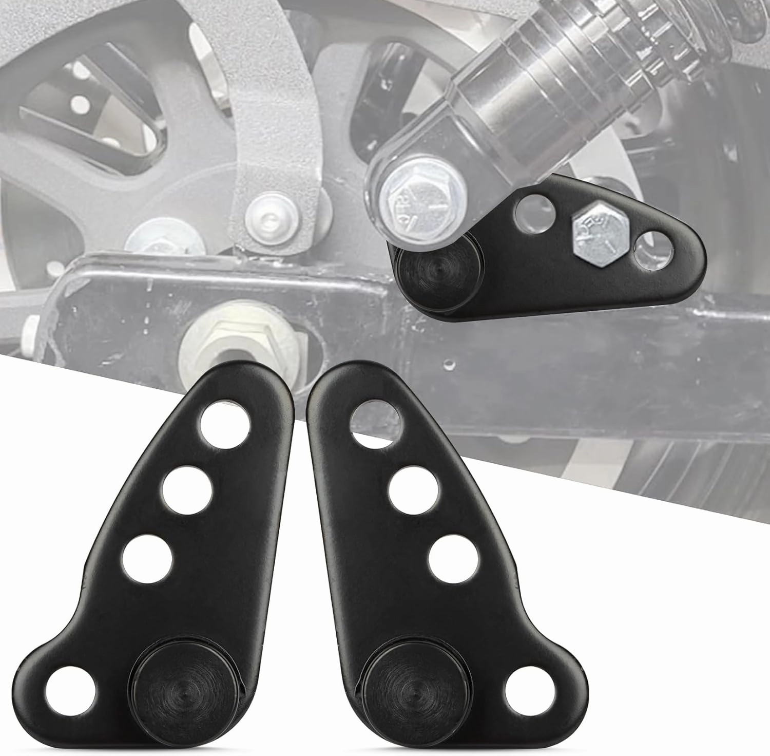 PSLER Motorcycle Rear Adjustable Slam Lowering Kit 1" 2" 3" Rear Shocks Drop Links for Touring Street Glide Electra Glide Ultra Glide Road King with Hard Saddlebags Only Standards 2002-2016 Black