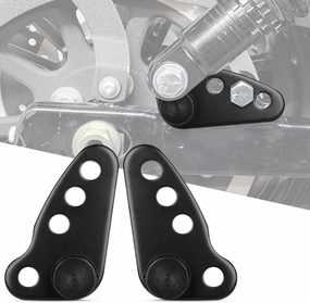 PSLER Motorcycle Rear Adjustable Slam Lowering Kit 1" 2" 3" Rear Shocks Drop Links for Touring Street Glide Electra Glide Ultra Glide Road King with Hard Saddlebags Only Standards 2002-2016 Black