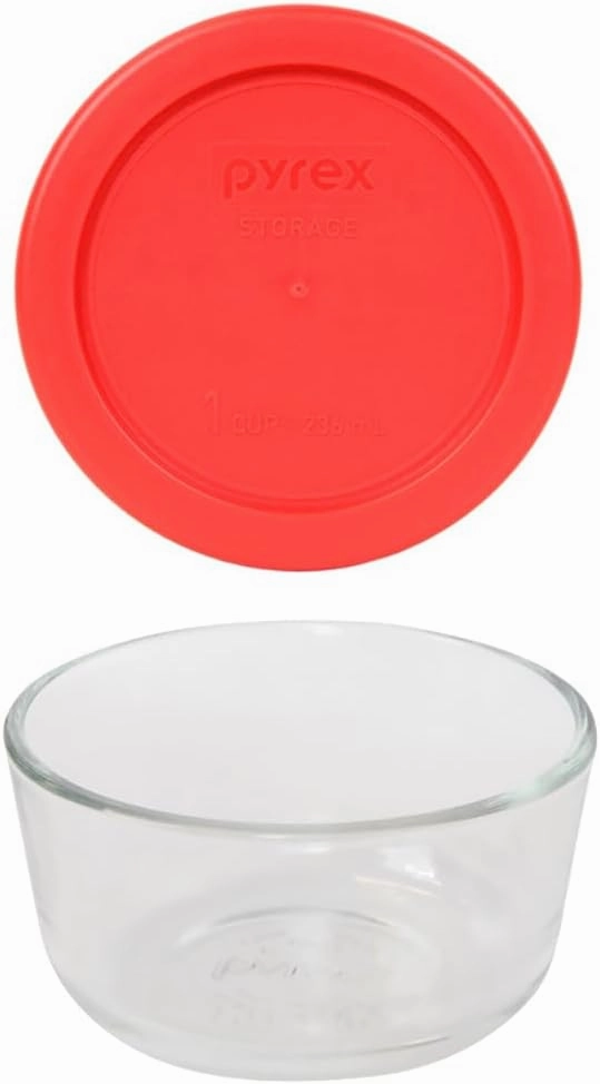 Pyrex Simply Store 8-Piece Glass Food Storage Set (4 vessels and 4 lids), standard packaging