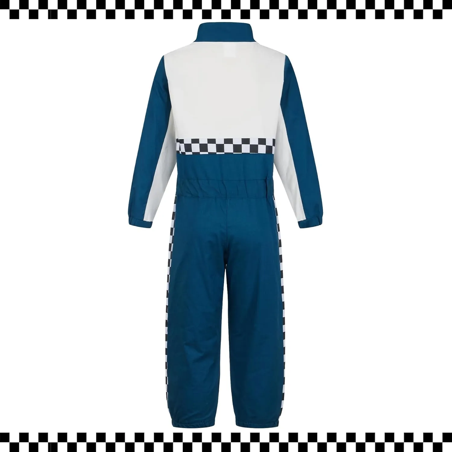Race Car Driver Costume Boy Girl,Kid Racer Jumpsuit with Car Cap,Toddler Racing Costume Halloween with Accessories