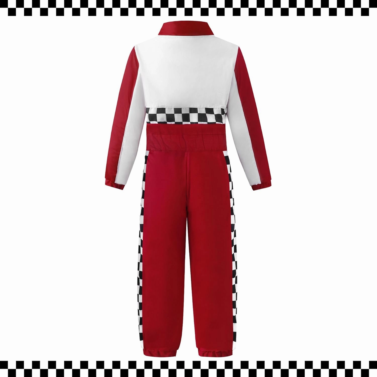 Race Car Driver Costume Boy Girl,Kid Racer Jumpsuit with Car Cap,Toddler Racing Costume Halloween with Accessories