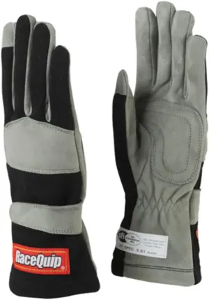 RACEQUIP/SAFEQUIP 351006 Gloves Single Layer X-Large Black SFI