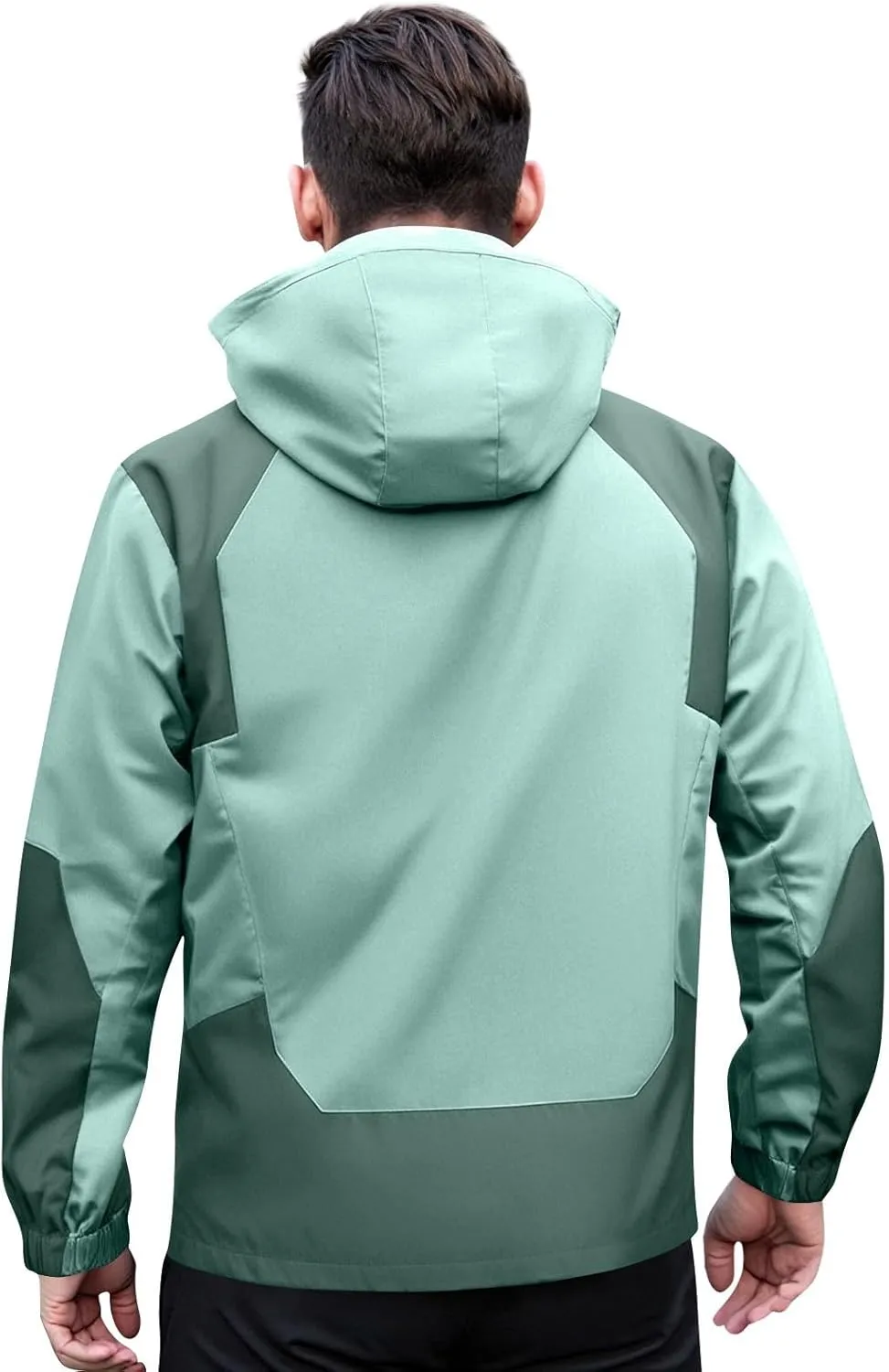 Rain Jacket Men Light Waterproof Raincoats Poncho Sun Protective Outdoor Jacket with Hooded