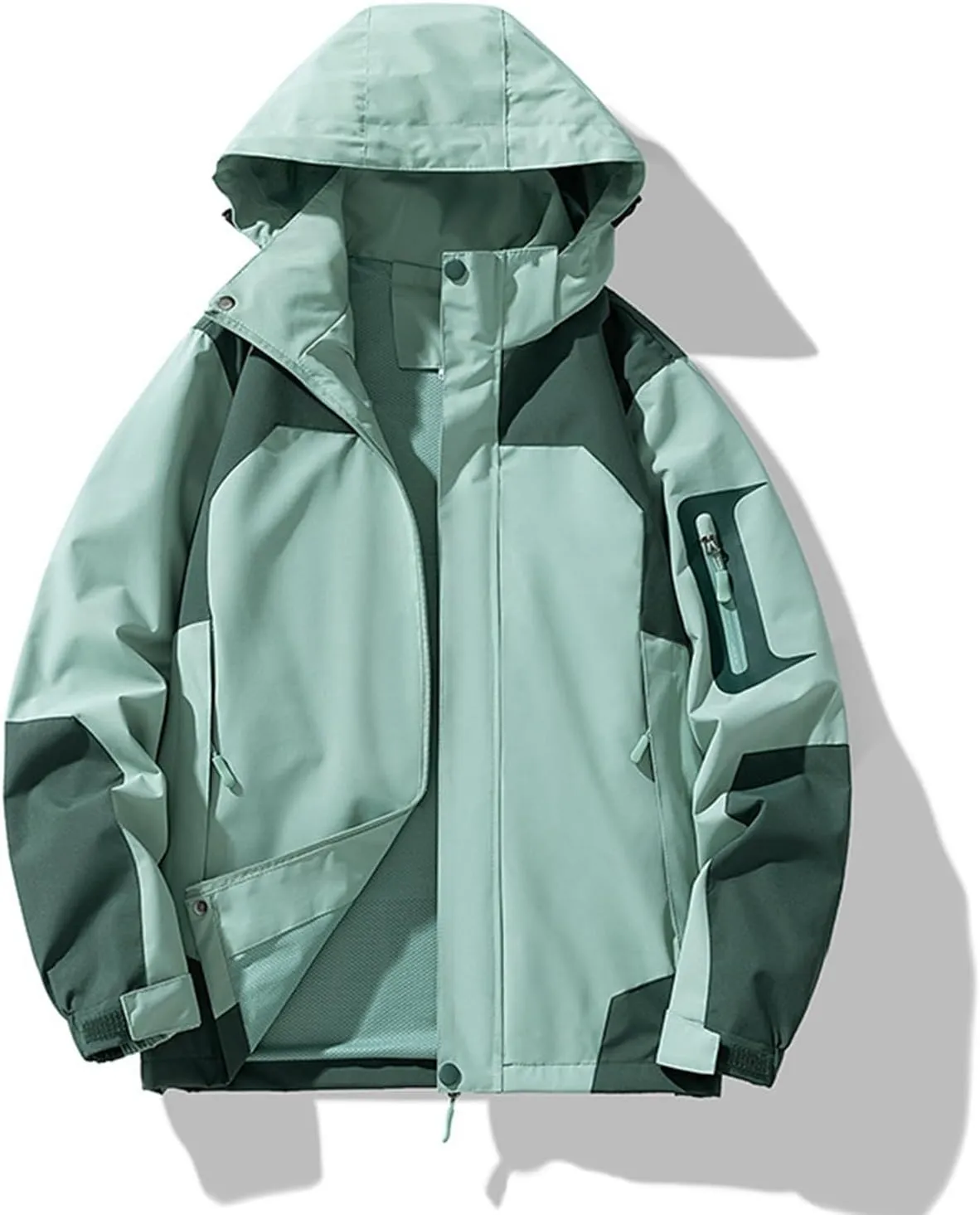 Rain Jacket Men Light Waterproof Raincoats Poncho Sun Protective Outdoor Jacket with Hooded