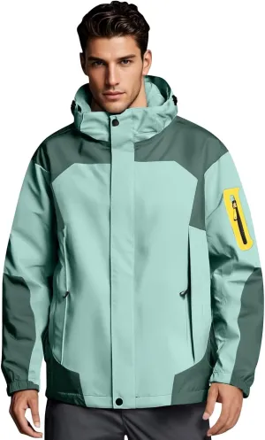 Rain Jacket Men Light Waterproof Raincoats Poncho Sun Protective Outdoor Jacket with Hooded