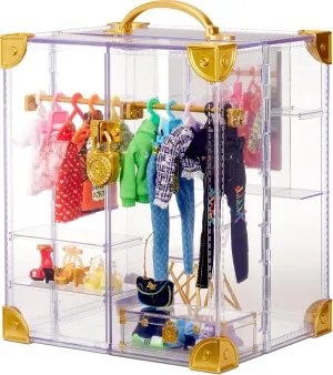 Rainbow High Deluxe Fashion Closet for 400  Looks. Portable Clear Acrylic Playset Features 31  Designer Doll Clothing & Accessories, Gift for Kids & Collectors, Toys for Kids Ages 6 7 8  to 12 Years