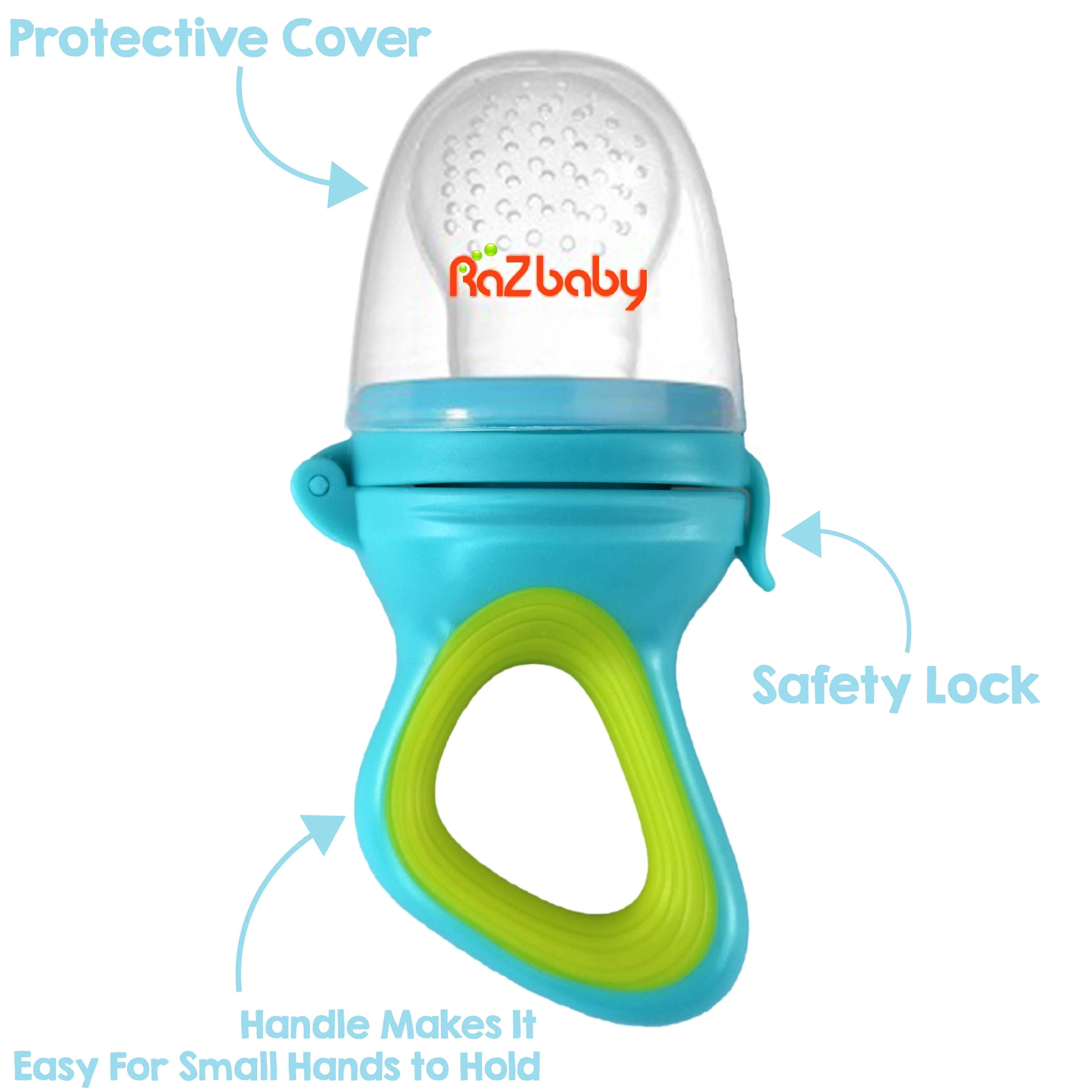 RaZ Fruit Feeder & Teether - Green & Blue