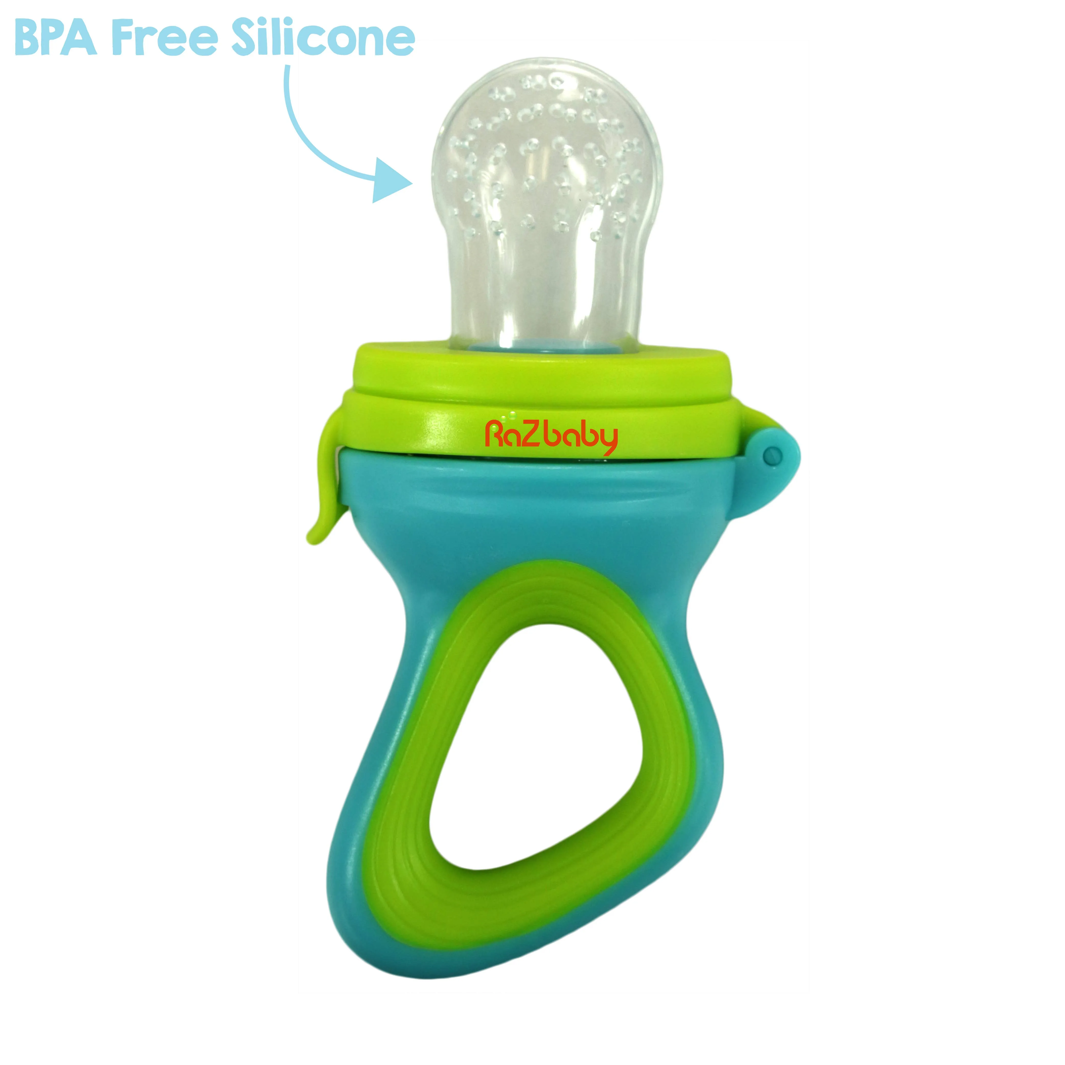 RaZ Fruit Feeder & Teether - Green & Blue