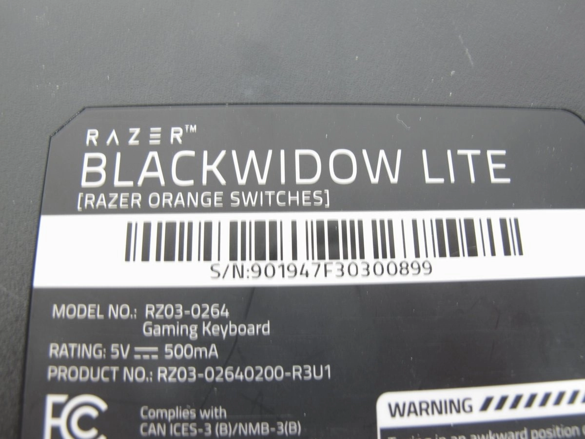 Razer BlackWidow Lite Mechanical TKL Keyboard, Orange Switches (Silent Tactile)