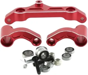 RC Car DIY Parts for Arrma for Kraton for Outcast 8S 1/5 Metal Steering Assembly RC Remote Control Crawler Vehicle Upgrade Parts Accessories(Red)
