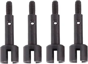 RC Car DIY Parts for Wltoys 144001 144002 144010 124007 124016 124017 124018 124019 4pcs Metal Wheel Axle Drive Cup RC Car Upgrade Parts(Black)