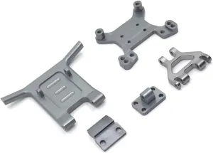 RC Car DIY Parts for WLtoys 144010 144010 124016 124017 124018 124019 Metal Front Shock Absorber Bracket Bumper Remote Control Crawler Car Upgrade Parts(Gray)