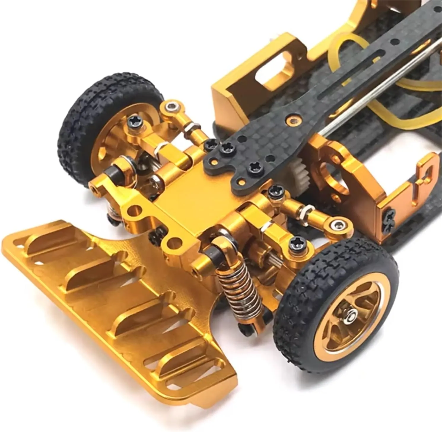 RC Car DIY Parts for Wltoys 284131 K969 K979 K989 K999 P929 P939 1/28 28t Metal Upgrade Steering Link Servo Arm RC Car Upgrade Parts Accessories(Yellow)