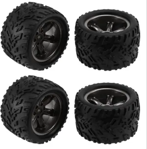 Rc Car Wheel Rim Tire Compatible with XINLEHONG 9125 9116 X9115 X9116 for GPTOYS S911 S912 1/12 RC Car Spare Parts Upgrade Accessories 4Pcs Tires Tyre Wheel