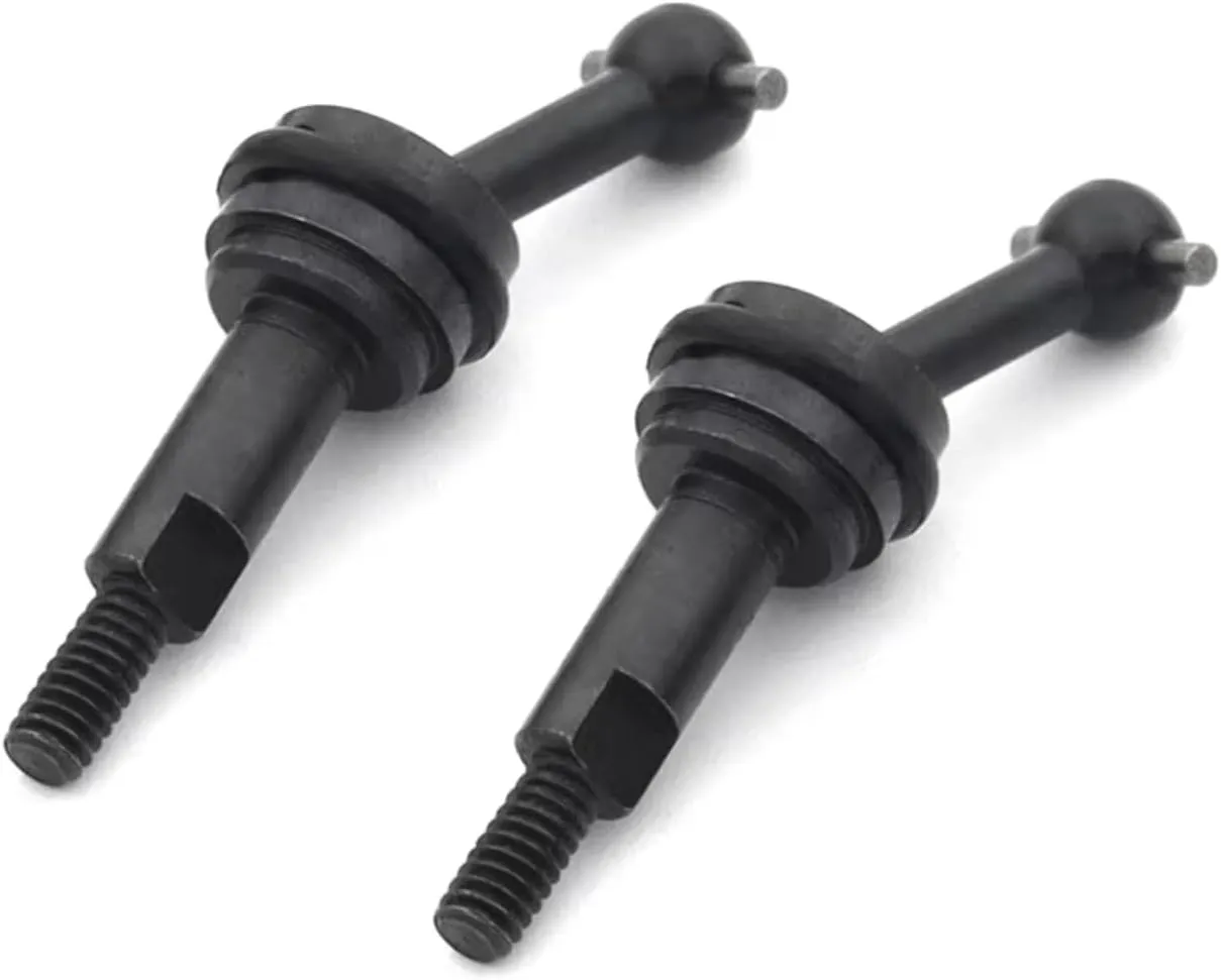 RC Drive Shaft Compatible with Wltoys K969 K989 K979 P929 1/28 RC Car Upgrades Parts 2PCS 2mm Extended Metal CVD for Universal Joint Shaft with M2 Nut(Black)