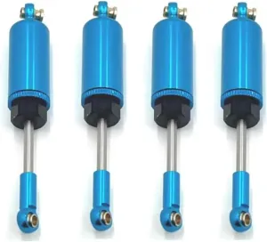 Rc Shock Absorber For MJX 16207 16208 16209 16210 H16 M162 M163 1/16 4pcs Oil-filled Metal Shock Absorber Damper RC Car Upgrade Parts Accessories Replacement Use(Black)