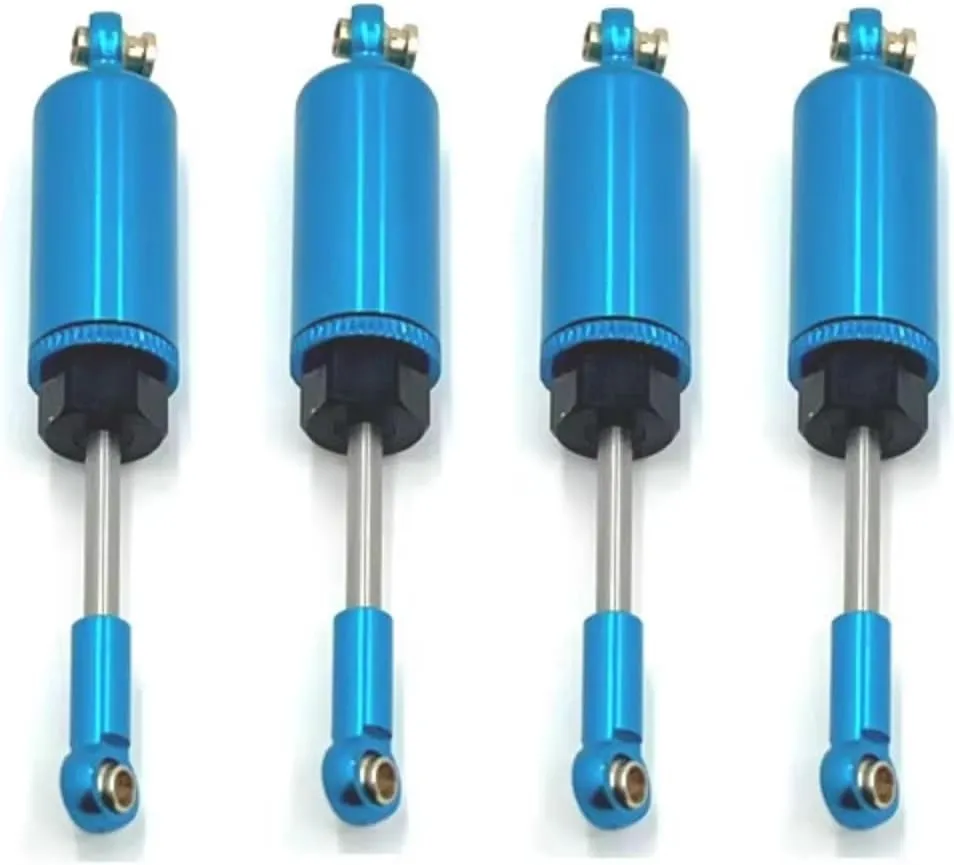 Rc Shock Absorber For MJX 16207 16208 16209 16210 H16 M162 M163 1/16 4pcs Oil-filled Metal Shock Absorber Damper RC Car Upgrade Parts Accessories Replacement Use(Black)