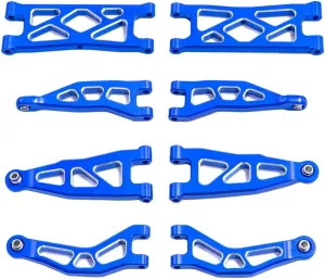 RC Swing Arm Kit for Arrma 1/18 Granite Grom RC Aluminum Front and Rear Suspension Arms Set Metal Upgrade Parts (Blue)