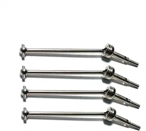 RC Transmission Shaft Compatible with Wltoys 144001 144010 124007 124016 124019 124018 RC Car Upgrade Parts 4Pcs Metal Drive Shaft and Wheel Nut