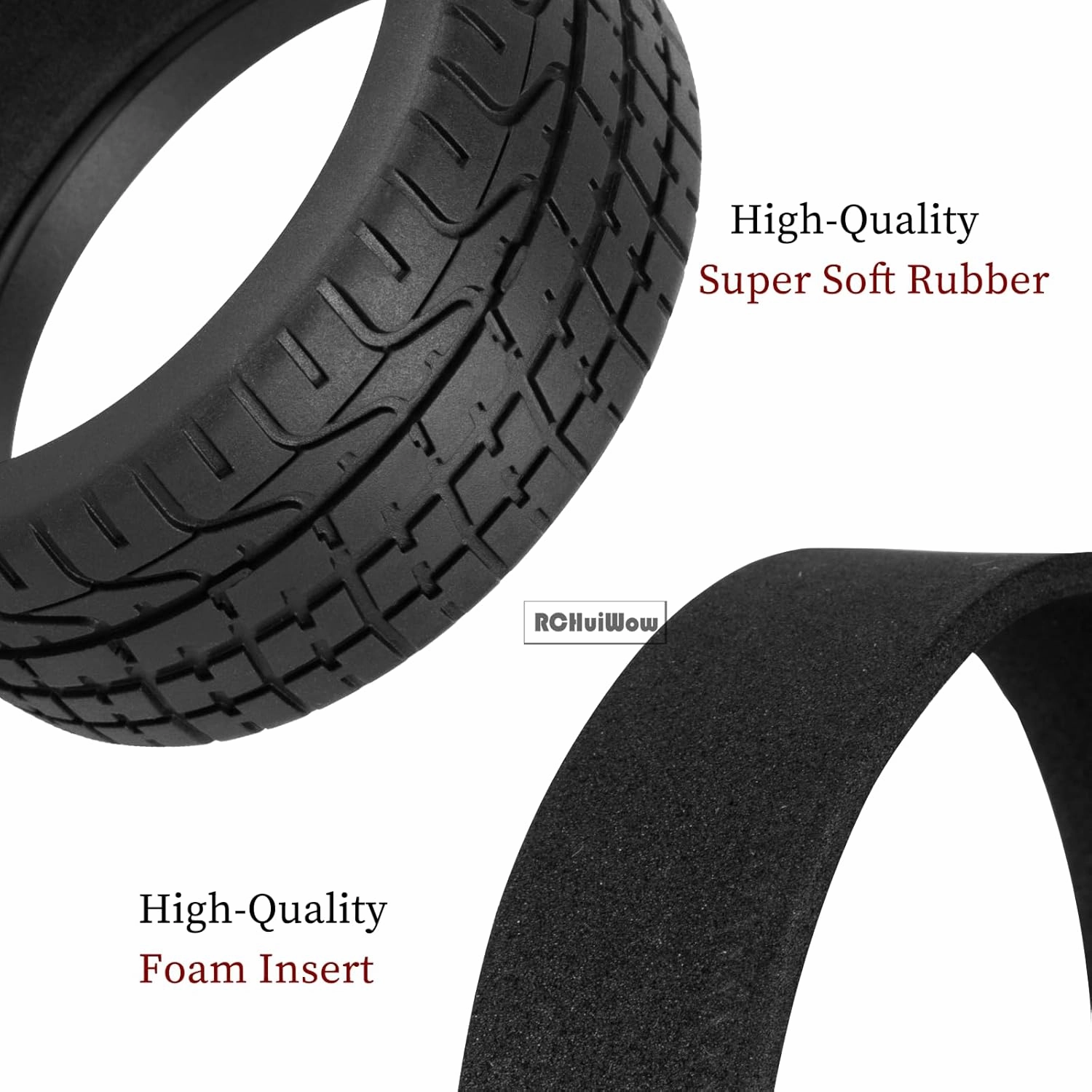 RC Buggy Wheels and Tires for 1/8 Typhon 6S BLX,1/7 Infraction 6S BLX,Limitless Buggy Off-Road Car,Pre-glued Buggy Tires Tyre and Wheels,4pcs,Black