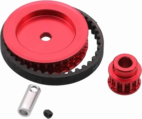 RC Car Accessories Compatible with Traxxas for TRX4 for TRX6 1/10 RC Crawler Car Upgrade DIY Parts Belt Drive Transmission Gears System 12T 30T(Red)