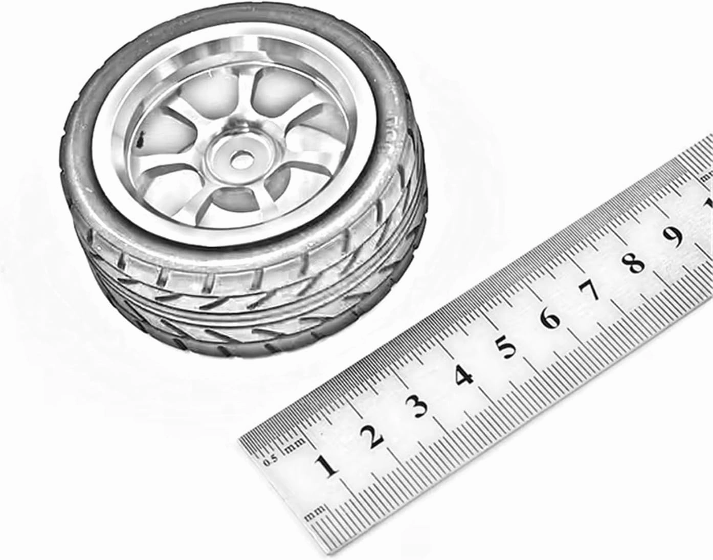 RC Car Accessories Compatible with Wltoys 144001 144010 124007 124016 124019 A959 A959-B RC Car Upgrade Parts 4pcs 65mm Rubber Tire Metal Wheel Rim(Purple)