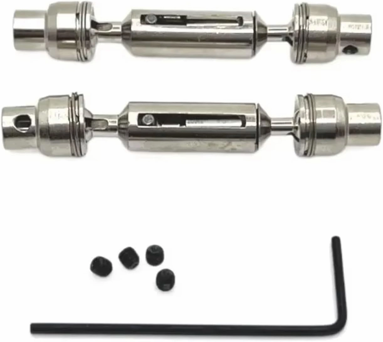 RC Car Accessories Compatible with WPL C64 C74-1 JA11 1/16 RC Car Upgrade Modification Parts Accessories Metal Front and Rear Drive Shafts(Silver)