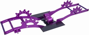 RC Car Accessories for Capra for SCX10 II VS4-10 1/10 RC Crawler Aluminum for LCG for Chassis Kit with Gearbox Double Servo Mount Upgrade Parts(Purple)