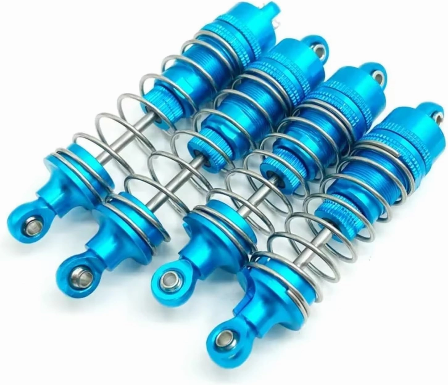 RC Car DIY Parts for WLtoys 104001 1/10 4pcs Full Metal Shock Absorber Damper Remote Control Crawler Car Upgrade Parts Accessories(Blue)