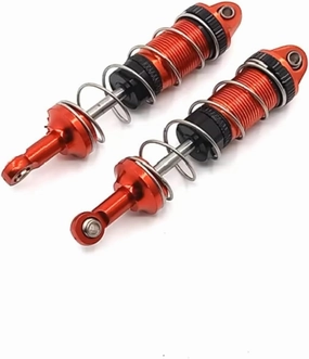 RC Car DIY Parts for WLtoys 12427 12428-A B 12429 12423 FY01 FY02 FY03 1/12 Metal Modified Hydraulic Front Shock Absorber RC Car Upgrade Parts(Red)