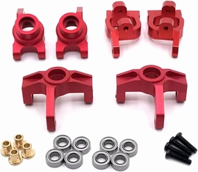 RC Car DIY Parts for WLtoys 144010 144001 144002 124017 124016 124018 124019 1/14 Cup C for Seat Rear Wheel Remote Control Modified Steering Accessories(Red)