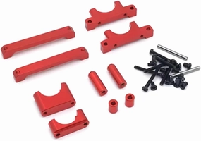 RC Car DIY Parts for WLtoys 184011 A949 A959 A969 A979 K929 Metal Modified Bottom Plate Parts Remote Control Crawler Car Upgrade Parts Accessories(Red)