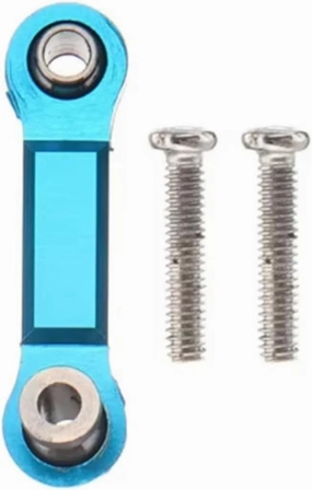 RC Car DIY Parts for WLtoys 184011 A949 A959 A969 A979 K929 Metal Modified Servo Linkage Remote Control Crawler Vehicle Upgrade Parts Accessories(Blue)