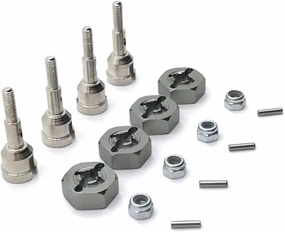 RC Car DIY Parts for WLtoys A949 A959 A969 A979 K929 1/18 12mm Metal Front and Rear Axle Cup Adapter RC Car Upgrade Parts Accessories(Gray)