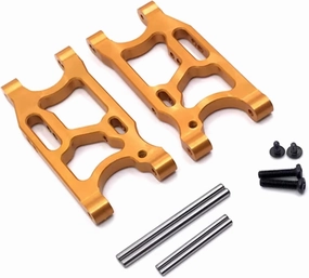 RC Car DIY Parts for WLtoys LC for Racing 144010 144001 144002 124017 124016 124018 124019 1/14 Metal Upgrade Rear for Swing Arm RC Car Parts(Yellow)