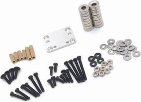 RC Car Parts for Wltoys 284131 P939 P929 K979 K999 K969 K989 for Kyosho for MINI-Q RC01 1/28 RC Car Body Post Magnet Invisible Fixed Mount Refit RC Car Upgrade Parts(Silver)