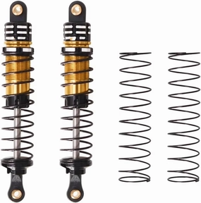 RC Car Shock Absorbers Compatible with LOSI for Mini for LMT 4X4 for Racing 1/18 RC Car Monster Truck Upgrades Parts 64mm Black Aluminum Shock Absorber Set