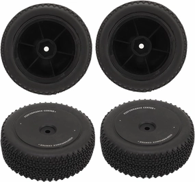 RC Car Tires, 4pcs Plastic Hub Tyres RC Front Rear Tires Replacement for WLTOYS 144001 144011 144010 144012 1/14