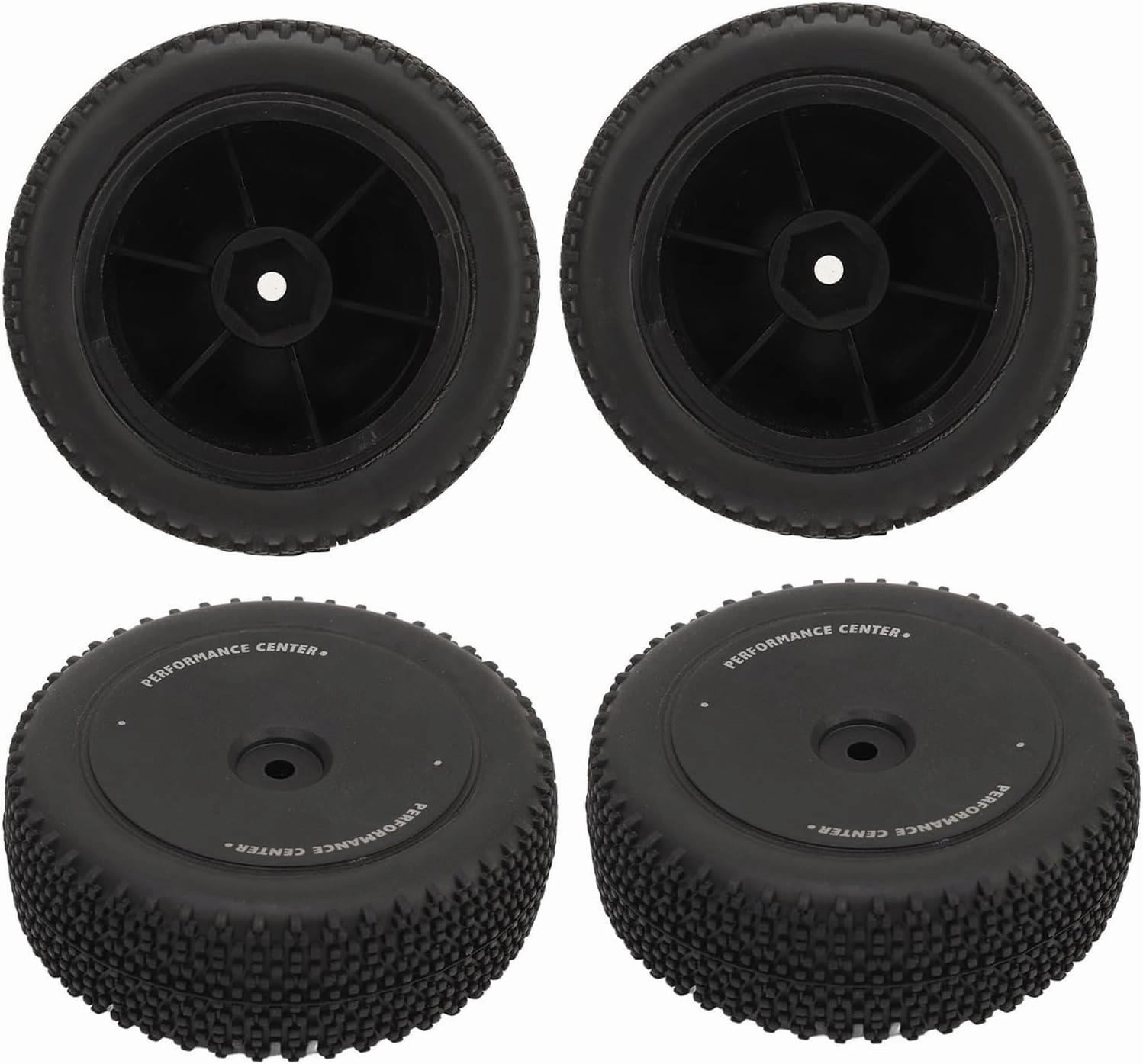 RC Car Tires, 4pcs Plastic Hub Tyres RC Front Rear Tires Replacement for WLTOYS 144001 144011 144010 144012 1/14
