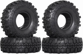 Rc Car Wheel Rim Tire Compatible with Axial for SCX10 II III 90046 for Traxxas for TRX4 D90 for Redcat 1/10 RC Crawler Car 108mm 1.9" Rubber Tire Wheel Tyre